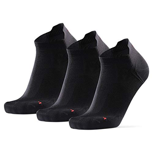 DANISH ENDURANCE Calcetines de Deporte Low Cut Pack de 3 (Negro, EU 35-38)