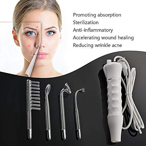 Darsonval - Set portátil de alta frecuencia para tratamiento de acné, alopecia, reducción de arrugas, etc. (5 piezas, ozono) Darsonval - Set portátil de alta frecuencia para tratamiento de acné, alopecia, reducción de arrugas, etc. (5 piezas, ozono)