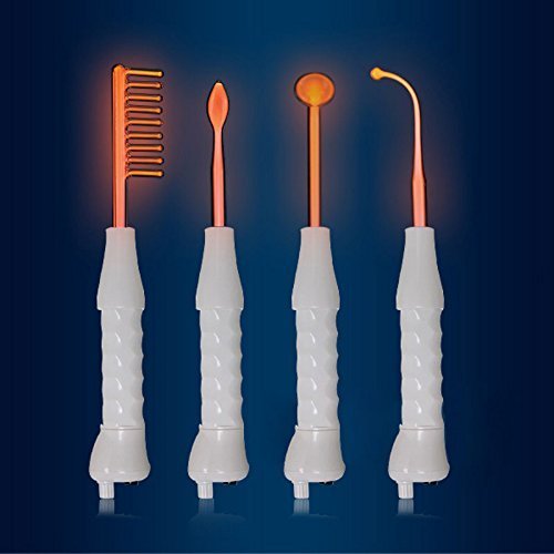 Darsonval - Set portátil de alta frecuencia para tratamiento de acné, alopecia, reducción de arrugas, etc. (5 piezas, ozono)