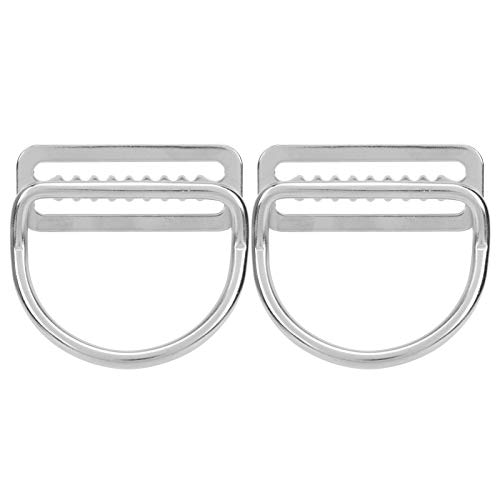 DAUERHAFT Anillo en D de cincha Ligero en Peso Tapón de cinturón de Peso Duradero y Resistente a la corrosión, para Buceo, Surf, Escalada u Otras Actividades al Aire Libre