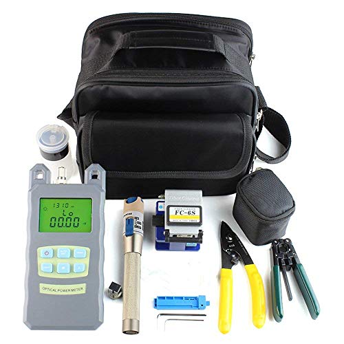 DAXGD Kit Fibra óptica, FTTH Kit de herramientas con FC-6S cortadora de fibra optica y medidor de energía óptica 5 km Visual Localizador de averías Wire stripper DAXGD Kit Fibra óptica, FTTH Kit de herramientas con FC-6S cortadora de fibra optica y medidor de energía óptica 5 km Visual Localizador de averías Wire stripper