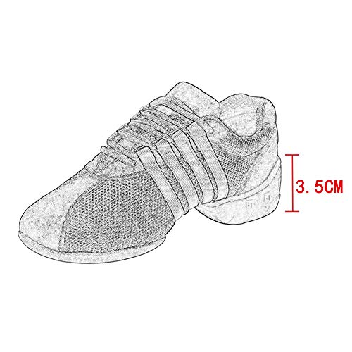 Daytwork Salón de Baile Jazz Zapatos de Baile - Mujer Suela Partida Malla Cordones Zapatillas de Deporte Chica Ropa de Baile Práctica Enseñanza (Zapatos es más pequeño) Daytwork Salón de Baile Jazz Zapatos de Baile - Mujer Suela Partida Malla Cordones Zapatillas de Deporte Chica Ropa de Baile Práctica Enseñanza (Zapatos es más pequeño)
