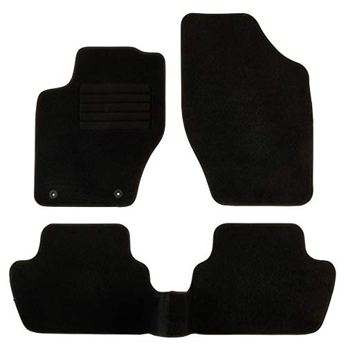 DBS Alfombrillas de Coche - A Medida - Alfombrillas para Coche - 3 uds. - Antideslizante - Moqueta en Negro 900 g/m² - Aspecto Terciopelo - Modelo Star - 1763180 DBS Alfombrillas de Coche - A Medida - Alfombrillas para Coche - 3 uds. - Antideslizante - Moqueta en Negro 900 g/m² - Aspecto Terciopelo - Modelo Star - 1763180