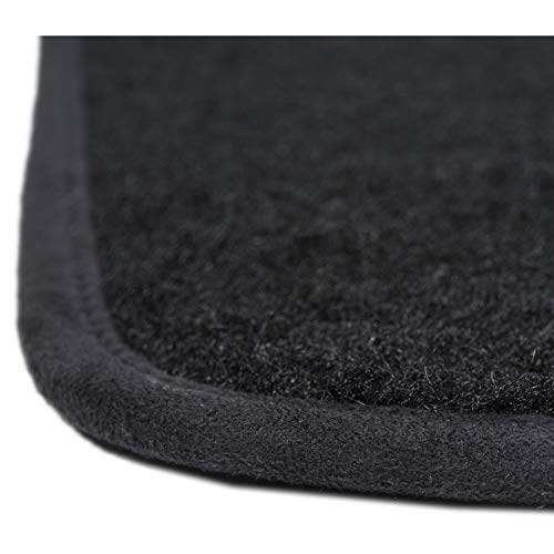 DBS Alfombrillas de Coche - A Medida - Alfombrillas para Coche - 3 uds. - Antideslizante - Moqueta en Negro 900 g/m² - Aspecto Terciopelo - Modelo Star - 1763699