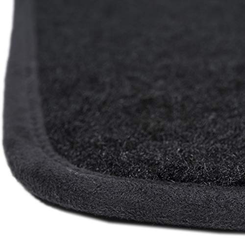 DBS Alfombrillas de Coche - A Medida - Alfombrillas para Coche - 4 uds. - Antideslizante - Moqueta en Negro 900 g/m² - Aspecto Terciopelo - Modelo Star - 1763960