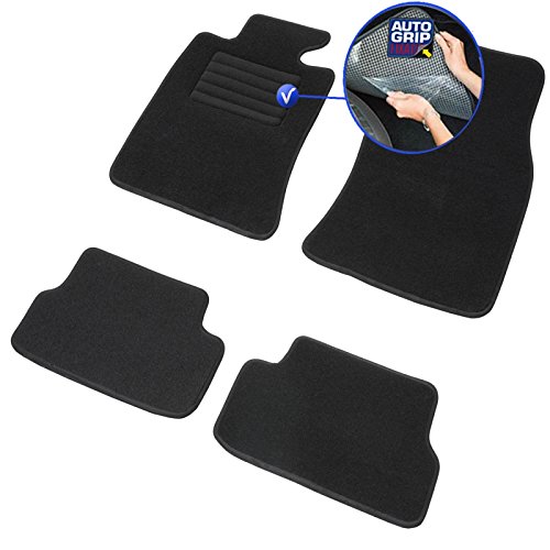 DBS Alfombrillas de Coche - A Medida - Alfombrillas para Coche - 4 uds. - Antideslizante - Moqueta en Negro 900 g/m² - Aspecto Terciopelo - Modelo Star - 1763960