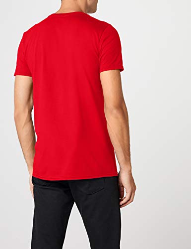 DC Comics - Camiseta de Flash con cuello redondo de manga corta para hombre, Rojo, Large