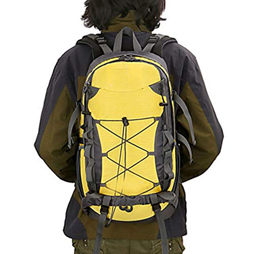 DC Wesley Senderismo Mochila 40 L - Impermeable Transpirable Usable Al Aire Libre Camping/Senderismo Viajar Nylon Naranja Rojo Amarillo (Color : Yellow)