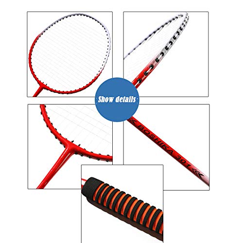 De Bádminton para 2 O 4 Jugadores - Set con Raquetas con 3 Volantes - Ideal para Niños Y Adultos Y Familia - para Actividades Al Aire Libre Jardín Playa,Amarillo