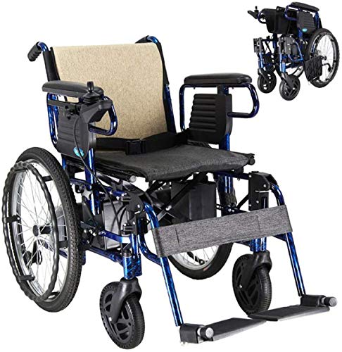 De peso ligero plegable sillas de ruedas eléctrica Powerchair plegable con 12Ah Li-ion, plegable portátil de energía Silla scooter motorizado for discapacitados y ancianos Movilidad ( Color : 12AH )