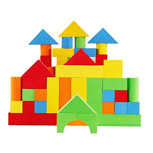 deAO Bloques de Construcción Gomaespuma Juguete para Aprendizaje Creativo Infantil Conjunto de Cubos Multicolores 131 Piezas deAO Bloques de Construcción Gomaespuma Juguete para Aprendizaje Creativo Infantil Conjunto de Cubos Multicolores 131 Piezas