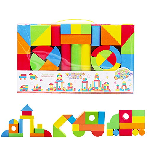 deAO Bloques de Construcción Gomaespuma Juguete para Aprendizaje Creativo Infantil Conjunto de Cubos Multicolores 131 Piezas deAO Bloques de Construcción Gomaespuma Juguete para Aprendizaje Creativo Infantil Conjunto de Cubos Multicolores 131 Piezas