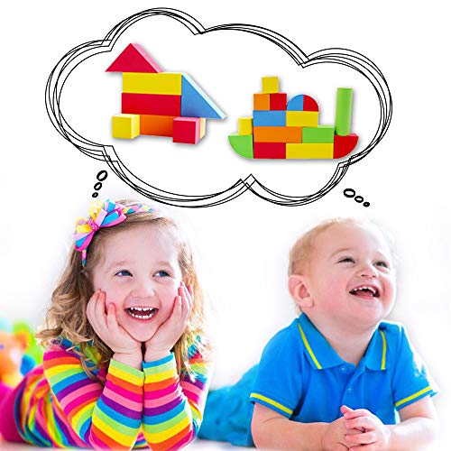 deAO Bloques de Construcción Gomaespuma Juguete para Aprendizaje Creativo Infantil Conjunto de Cubos Multicolores 131 Piezas deAO Bloques de Construcción Gomaespuma Juguete para Aprendizaje Creativo Infantil Conjunto de Cubos Multicolores 131 Piezas