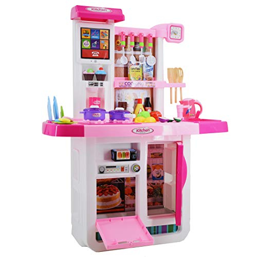 deAO Cocinita "Mi Pequeño Chef" con Características de Sonidos, Panel Táctil y Agua Más de 40 Accesorios Incluidos (Rosa) , color/modelo surtido deAO Cocinita "Mi Pequeño Chef" con Características de Sonidos, Panel Táctil y Agua Más de 40 Accesorios Incluidos (Rosa) , color/modelo surtido