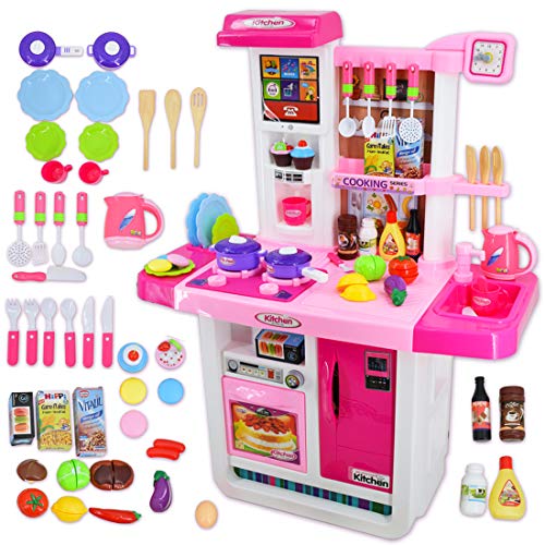deAO Cocinita "Mi Pequeño Chef" con Características de Sonidos, Panel Táctil y Agua Más de 40 Accesorios Incluidos (Rosa) , color/modelo surtido deAO Cocinita "Mi Pequeño Chef" con Características de Sonidos, Panel Táctil y Agua Más de 40 Accesorios Incluidos (Rosa) , color/modelo surtido