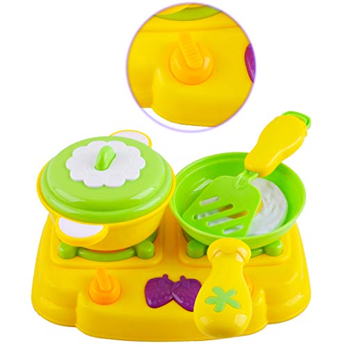 deAO Juego de Comida, Frutas y Verduras para Cortar Conjunto Infantil de Imitación Accesorios de Cocina de Juguete Actividad Educativa 42 Piezas y Caja de Almacenaje