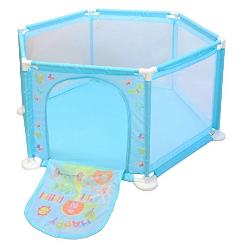 deAO Parque de Juegos Infantil Corralito para Bebé Incluye Bolas de Colores (Hexagonal Azul) deAO Parque de Juegos Infantil Corralito para Bebé Incluye Bolas de Colores (Hexagonal Azul)