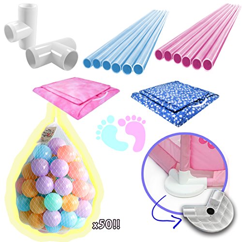 deAO Parque de Juegos Infantil Corralito para Bebé Incluye Bolas de Colores (Hexagonal Azul) deAO Parque de Juegos Infantil Corralito para Bebé Incluye Bolas de Colores (Hexagonal Azul)