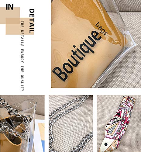DEAR-JY Bolsos Transparentes, Bolso Claro del Bolso del Cubo de Las Mujeres Bolsos de Hombro Transparentes de Las Mujeres de Las señoras Messenger Beach Compras Ocasionales Bufandas Bolsos,Blanco DEAR-JY Bolsos Transparentes, Bolso Claro del Bolso del Cubo de Las Mujeres Bolsos de Hombro Transparentes de Las Mujeres de Las señoras Messenger Beach Compras Ocasionales Bufandas Bolsos,Blanco