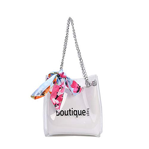 DEAR-JY Bolsos Transparentes, Bolso Claro del Bolso del Cubo de Las Mujeres Bolsos de Hombro Transparentes de Las Mujeres de Las señoras Messenger Beach Compras Ocasionales Bufandas Bolsos,Blanco DEAR-JY Bolsos Transparentes, Bolso Claro del Bolso del Cubo de Las Mujeres Bolsos de Hombro Transparentes de Las Mujeres de Las señoras Messenger Beach Compras Ocasionales Bufandas Bolsos,Blanco