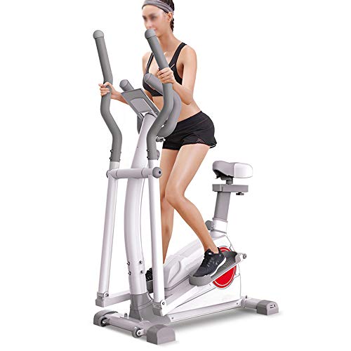 DEAR-JY Elípticas de Fitness de Control magnético 3 en 1 Máquina elíptica Cintas de Correr para Fitness Bicicletas Estáticas Space Walker Machine con Asiento Equipo de Gimnasia