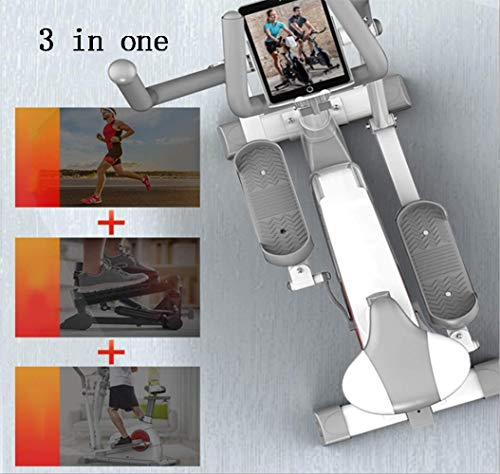 DEAR-JY Elípticas de Fitness de Control magnético 3 en 1 Máquina elíptica Cintas de Correr para Fitness Bicicletas Estáticas Space Walker Machine con Asiento Equipo de Gimnasia