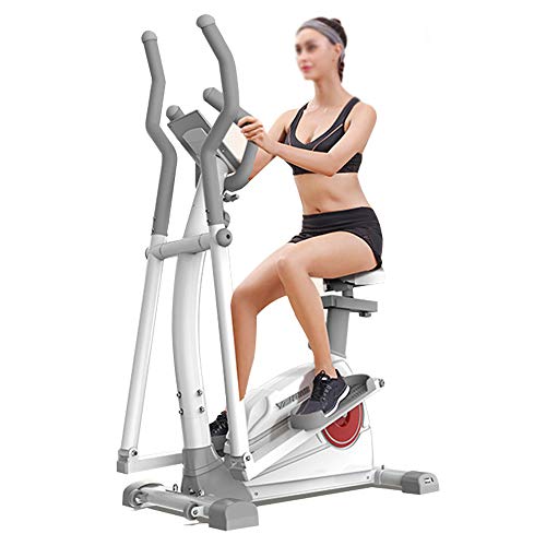 DEAR-JY Elípticas de Fitness de Control magnético 3 en 1 Máquina elíptica Cintas de Correr para Fitness Bicicletas Estáticas Space Walker Machine con Asiento Equipo de Gimnasia