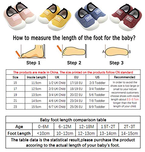 DEBAIJIA Zapatos para niños 0-3T Bebé Caminar Zapatillas Color Sólido Suela Suave Malla Ligero Transpirable 18/19 EU Gris (Tamaño Etiqueta 17)