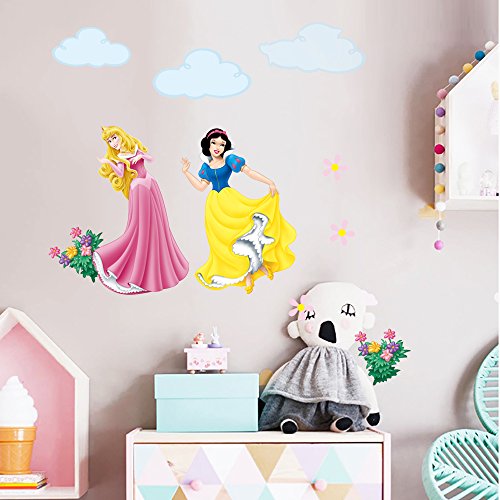 decalmile Princesa Pegatinas de Pared Vinilos Decorativos Habitacion Niña Infantiles Niños Bebés Dormitorios Salón