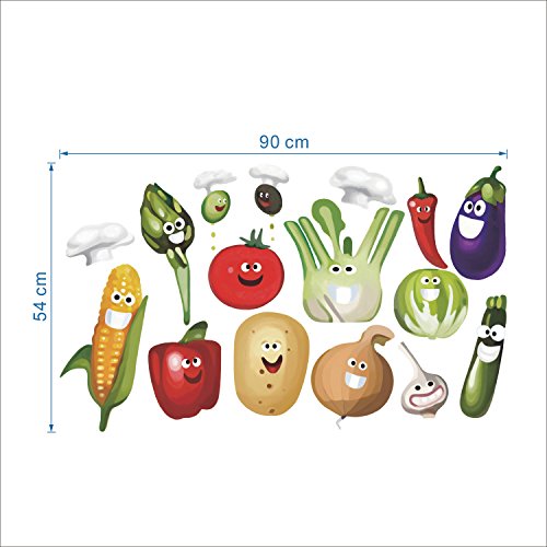 decalmile Vegetales Cocina Pegatinas Pared Desmontable Divertido Maíz Chile Fruta Vinilo Decorativos Adhesivos para Cocina Comedor decalmile Vegetales Cocina Pegatinas Pared Desmontable Divertido Maíz Chile Fruta Vinilo Decorativos Adhesivos para Cocina Comedor