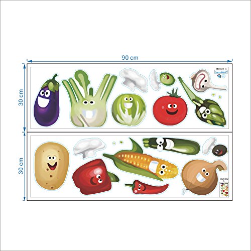 decalmile Vegetales Cocina Pegatinas Pared Desmontable Divertido Maíz Chile Fruta Vinilo Decorativos Adhesivos para Cocina Comedor decalmile Vegetales Cocina Pegatinas Pared Desmontable Divertido Maíz Chile Fruta Vinilo Decorativos Adhesivos para Cocina Comedor