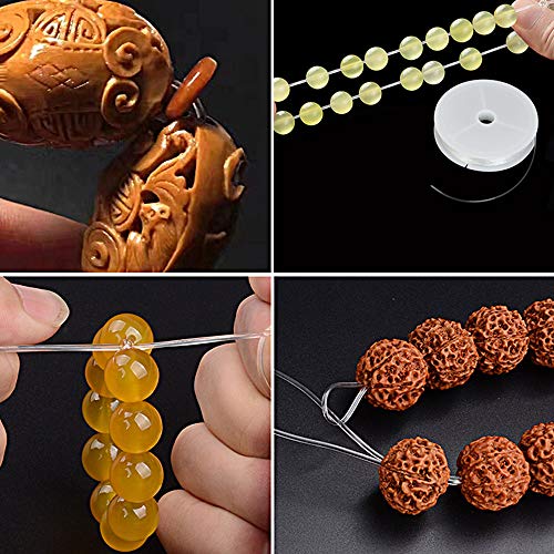 DECARETA 5 PCS Hilo Elástico de Poliéster Transparente,Hilo Elástico Pulseras,Elástico Rebordear Hilo para Hacer Adornos con Abalorio como Pulseras y Otras DIY Manualidades-0.88mm*8m DECARETA 5 PCS Hilo Elástico de Poliéster Transparente,Hilo Elástico Pulseras,Elástico Rebordear Hilo para Hacer Adornos con Abalorio como Pulseras y Otras DIY Manualidades-0.88mm*8m
