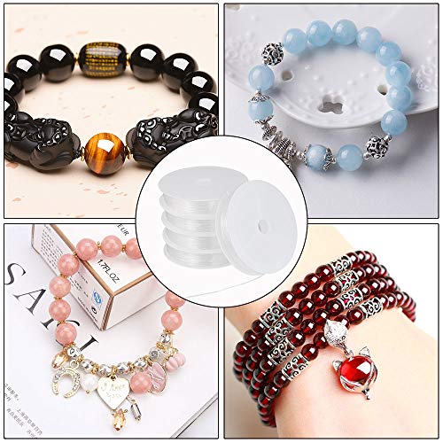 DECARETA 5 PCS Hilo Elástico de Poliéster Transparente,Hilo Elástico Pulseras,Elástico Rebordear Hilo para Hacer Adornos con Abalorio como Pulseras y Otras DIY Manualidades-0.88mm*8m DECARETA 5 PCS Hilo Elástico de Poliéster Transparente,Hilo Elástico Pulseras,Elástico Rebordear Hilo para Hacer Adornos con Abalorio como Pulseras y Otras DIY Manualidades-0.88mm*8m