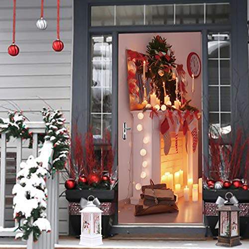 Decoración de Navidad venta, 2 piezas vela de Navidad con luz de té LED muñeco de nieve luces de Navidad velas de lámpara para decoración de fiesta de Navidad