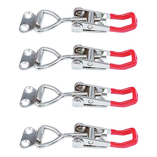 DEDC 4pcs 4001 Abrazadera de Palanca 150kg 330lbs Hebilla Ajustable Cierre de Tracción Herramientas para Refrigerador Equipo Mecánico Gabinete Armario Tronco DEDC 4pcs 4001 Abrazadera de Palanca 150kg 330lbs Hebilla Ajustable Cierre de Tracción Herramientas para Refrigerador Equipo Mecánico Gabinete Armario Tronco