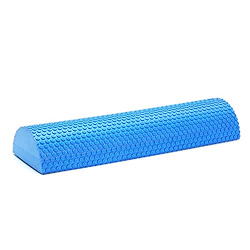 Dedeka Mitad Ronda Fitness Rodillo de Espuma EVA 30-45cm, Rodillo de Espuma semicircular para Masaje Muscular, Equipos de Yoga Pilates con Punto Flotante para masajes (Azul, 45cm)