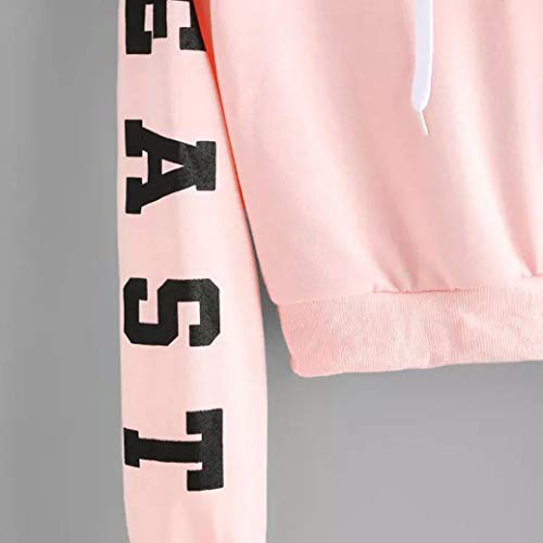 DEELIN La Moda De OtoƱO De Las Mujeres Suelta La Sudadera con Capucha De La Manga Larga Sudadera con Capucha De La Sudadera con Capucha De La Sudadera con Capucha (XS, Rosa) DEELIN La Moda De OtoƱO De Las Mujeres Suelta La Sudadera con Capucha De La Manga Larga Sudadera con Capucha De La Sudadera con Capucha De La Sudadera con Capucha (XS, Rosa)