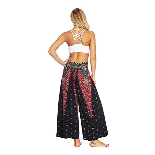 DEELIN Pantalones De Yoga para Mujer Estilo TailandéS ImpresióN Digital Pantalones Sueltos De Yoga Baggy Boho Aladdin Jumpsuit Harem Pants