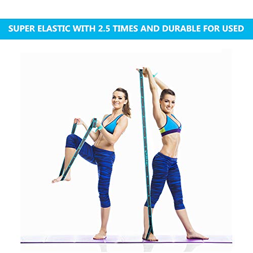 DeHub Bandas Elasticas Fitness, Banda de Estiramiento para Ni&Ntilde s y Adultos, Banda Elástica de Resistencia para Pilates,Yoga,Fitness,Gimnasia,Crossfit y Danza. (Azul)