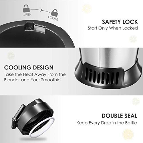 Deik Batidora multifunción, mini licuadora 5 en 1 con 3 botellas portátiles, con 4 cuchillas de acero inoxidable para batidos, hielo, fruta, verduras y compos, 500 W, 29000RMP Deik Batidora multifunción, mini licuadora 5 en 1 con 3 botellas portátiles, con 4 cuchillas de acero inoxidable para batidos, hielo, fruta, verduras y compos, 500 W, 29000RMP