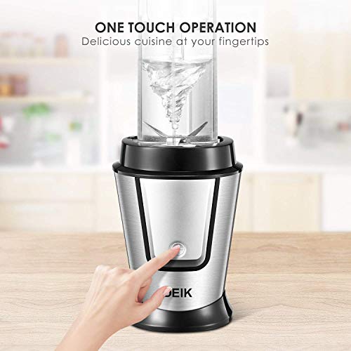 Deik Batidora multifunción, mini licuadora 5 en 1 con 3 botellas portátiles, con 4 cuchillas de acero inoxidable para batidos, hielo, fruta, verduras y compos, 500 W, 29000RMP Deik Batidora multifunción, mini licuadora 5 en 1 con 3 botellas portátiles, con 4 cuchillas de acero inoxidable para batidos, hielo, fruta, verduras y compos, 500 W, 29000RMP