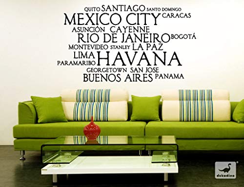 dekodino - Adhesivo para pared, diseño de ciudad de Sudamérica Santiago México dekodino - Adhesivo para pared, diseño de ciudad de Sudamérica Santiago México