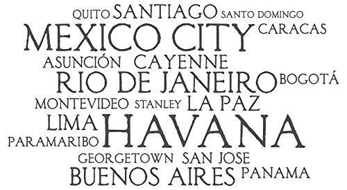 dekodino - Adhesivo para pared, diseño de ciudad de Sudamérica Santiago México dekodino - Adhesivo para pared, diseño de ciudad de Sudamérica Santiago México