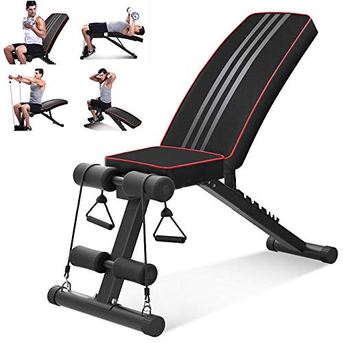 Delfy Banco de Pesas Ajustable Entrenamiento en el hogar Gimnasio Levantamiento de Pesas Siéntese Banco de Abdominales Inclinación Plana Disminución Banco de Ejercicios Multiusos Delfy Banco de Pesas Ajustable Entrenamiento en el hogar Gimnasio Levantamiento de Pesas Siéntese Banco de Abdominales Inclinación Plana Disminución Banco de Ejercicios Multiusos