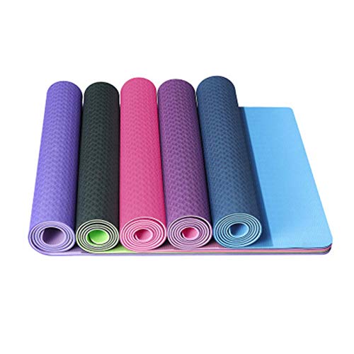 Delicado, suave, antideslizante, seguro, grueso y Yogamatta, 6 mm Tjock Halkskydad Yogamatta, Lämplig För Träning I Hemmet, Lätt Yoga, Yoga, Pilates, Män Och Kvinnor, 183 * 61 * 0,6 cm, GimnastikMatta