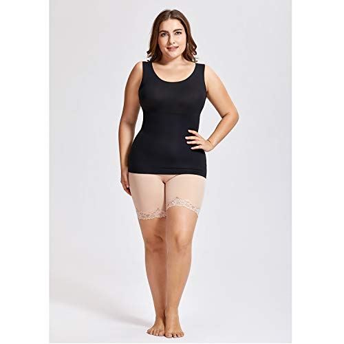 DELIMIRA Camiseta Moldeadora Camiseta Interior Body Shaper sin Costuras Ropa Interior para Mujer Negro 46 DELIMIRA Camiseta Moldeadora Camiseta Interior Body Shaper sin Costuras Ropa Interior para Mujer Negro 46