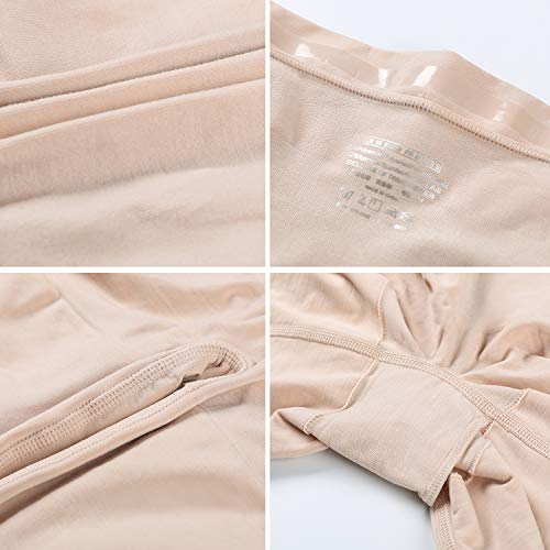 DELIMIRA Faja Reductora Ropa Interior Cintura Alta Pantalones Moldeadores para Mujer Beige 52-54