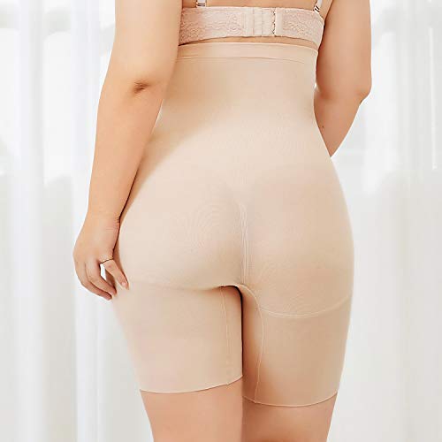 DELIMIRA Faja Reductora Ropa Interior Cintura Alta Pantalones Moldeadores para Mujer Beige 52-54