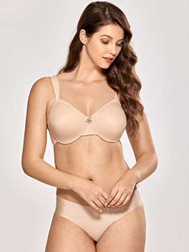 DELIMIRA Sujetador Reductor sin Relleno Tallas Grandes con Aros para Mujer Beige 95G DELIMIRA Sujetador Reductor sin Relleno Tallas Grandes con Aros para Mujer Beige 95G