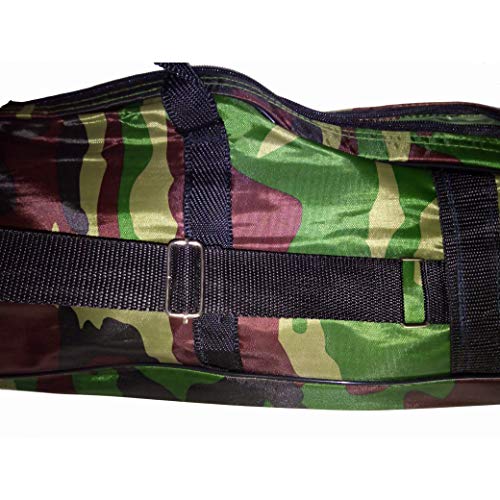 DEPALMERA✮ Funda Bolso para Caña de Pescar 155cm Color Camuflaje Bolsa Doble de Pesca para Cañas y Accesorios